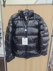 Moncler Puffer Jacket Black with removable hat (Size 4) BRAND NEW with protector - Picture 1 of 24