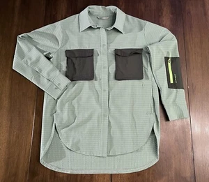 Lululemon Women’s Grid Fleece Hiking Overshirt Sz 4 Color Laurel Green - Picture 1 of 9
