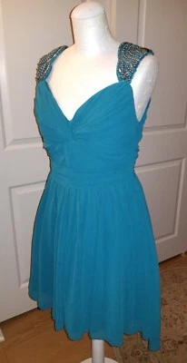NWT $109 City Triangles Women's Prom Dress Deep Teal Size 11 - Image 1 of 4