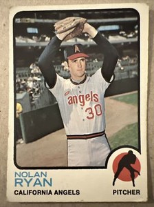 1973 Topps Baseball Nolan Ryan California Angels Card # 220 Hall of Fame VG +