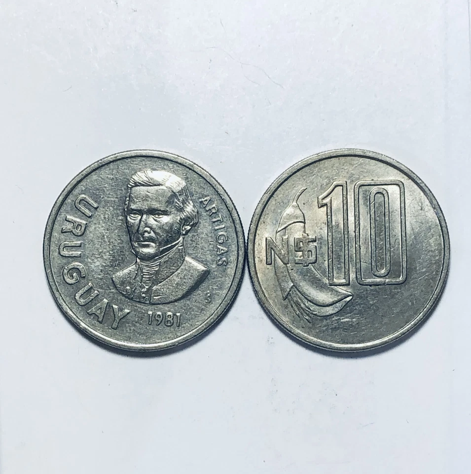 Uruguay  ~ 10  Nuevos Pesos 1981  ~ Collectible Coin Uruguayan coin - Image 1 of 1