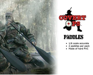 TOYrrific Covert-Ops Paddles x 2 for Navy Seal Force Boat Raft (Zodiac) 1/6 - Picture 1 of 2