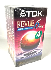 Vintage TDK T-12 VHS Tapes x 4, Sealed. - Picture 1 of 4