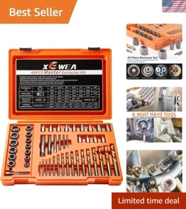 49PCS Screw & Bolt Extractor Set with Left Hand Drill Bit Set, Multi-Spline E... - Picture 1 of 9