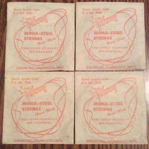 Vintage NOS Gibson Electric Spanish Guitar B Stings Lot Of 4 - Picture 1 of 6