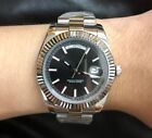 MSG FOR PICTURES- WATCH DAY DATE AUTOMATIC CERAMIC BEZEL SAPPHIRE GLASS INC BOX