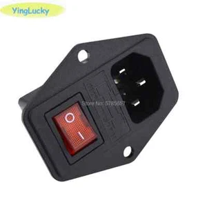 1PCS ON OFF Computer & Arcade Cabinet Switched Power Socket w/ switch Jamma Mame - Picture 1 of 4