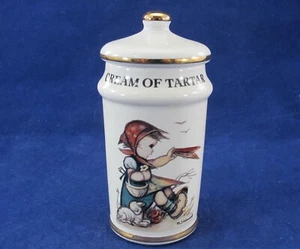 MI Hummel Spice Jar CREAM OF TARTER 24K Gold Trim Empty Resusable 1987 Vintage - Picture 1 of 9