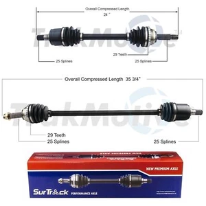 SurTrack Pair Set of 2 Front CV Axle Shafts For Hyundai Accent 1995-1999 - Picture 1 of 1