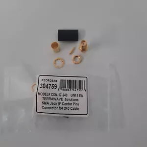 SMA Jack (Female Center Pin) Connector for 240 Cable; TerraWave PN: CON-17-240 - Picture 1 of 1