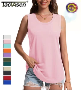 Camiseta sin mangas para mujer holgada verano UPF 50+ protección solar cuello redondo mangas informales - Imagen 1 de 105