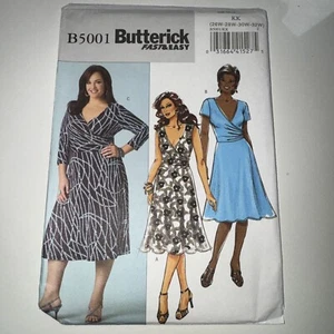 Butterick 5001 Womens Flared, Pullover Dress variations sz 26W-32W UNUSED EXC - Picture 1 of 4