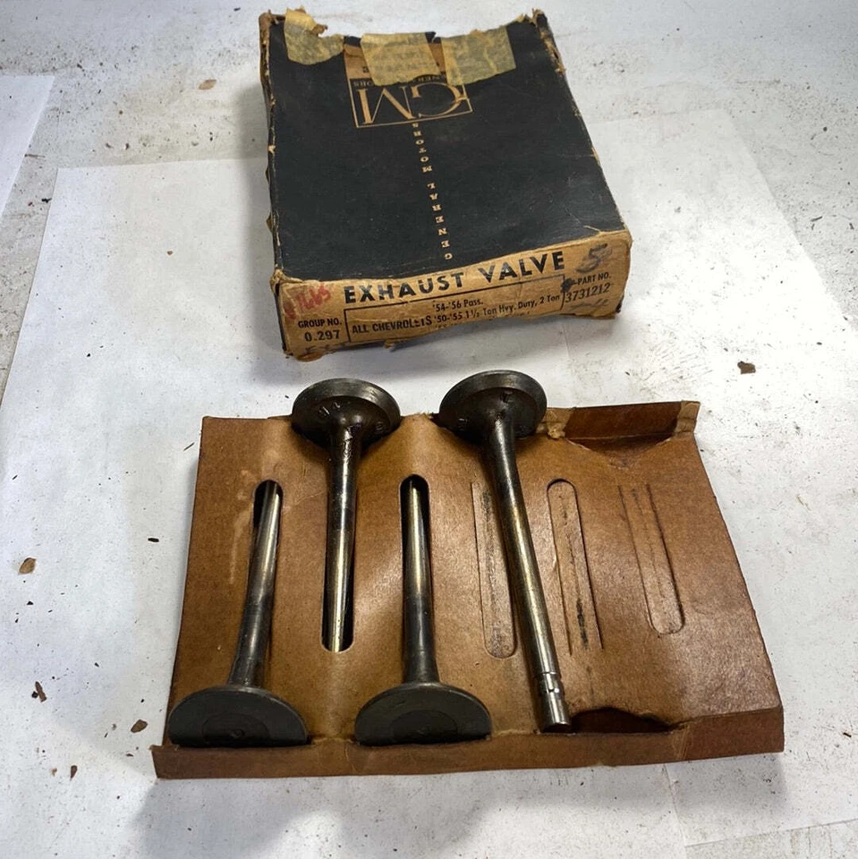 1950-1956 Chevrolet пассажирский грузовик выхлопные клапаны x 5 новый из старых запасов 3731212 - Изображение 1 из 4