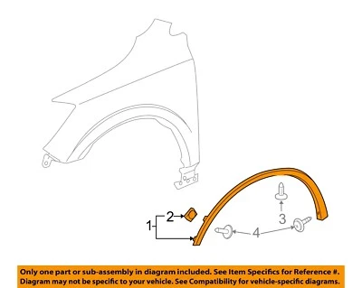 Buick GM OEM Enclave Guardabarros Delantero-Rueda Pozo Acampanado Arco Moldura Izquierdo 22860166 Foto 1 de 2