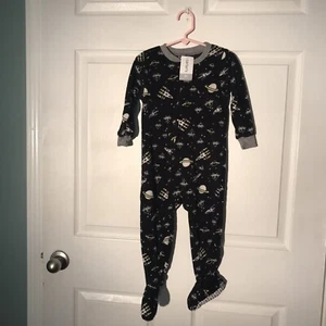 PIJAMA DE PATAS DE LANA CARTER'S BOYS 2T NAVES ESPACIALES NUEVO CON ETIQUETAS - Imagen 1 de 6