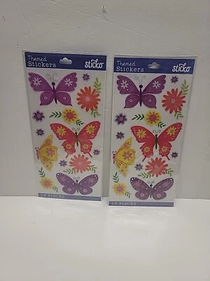 Eksuccess Sticko Themed Stickers-Paper Butterflies Lot Of 2pks - Image 1 of 2