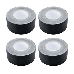 4 Hosa Technology GFT-450BK BULK Black Gaffer Tape 3” x 60 Yard Rolls - Picture 1 of 3