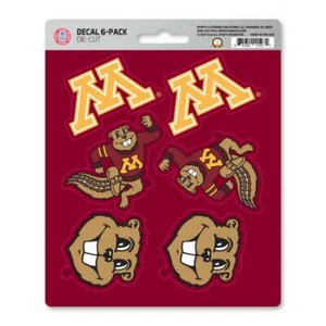 University Of Minnesota Golden Gophers - Set Of 6 Sticker Sheet - Picture 1 of 1