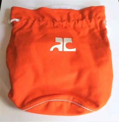 Courreges Paris Auth Vintage 70s Monogram Logo Terry Canvas Cinch Beach Bag NWT! - Image 1 of 4