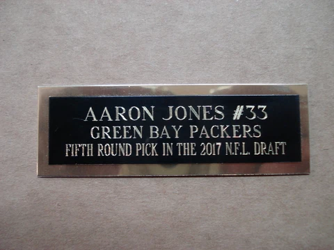 Aaron Jones Football Card Green Bay Packers Card Plaque Nameplate 1" X 3" Cover