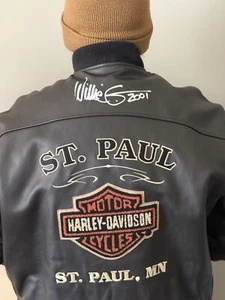 Autogramm XL Harley-Davidson Jacke signed by Willie G. Davidson In 2001 - Bild 1 von 10