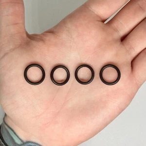Black Silicone Replacement Taper/Plug Bands (x4) 18g - 1" - Picture 1 of 10