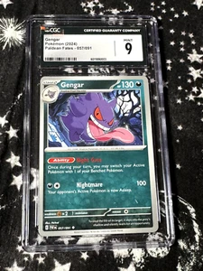 Gengar 057/091 Sv: Paldean Fates Regular CGC 9 Recién Calificado - Imagen 1 de 2