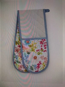 Brand new NXT Blue Lisse Floral Colour oven gloves - Picture 1 of 5