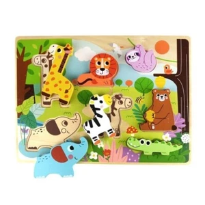 Wooden 7 Piece Colorful Animal Adventure Puzzle – Jungle Theme - Picture 1 of 1