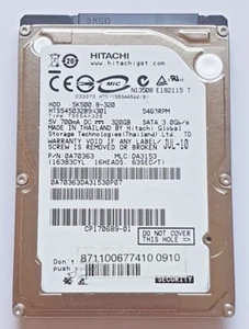 320 GB SATA Hitachi HTS545032B9A301 5400RPM 8MB HDD 2.5" Internal Hard Drive - Picture 1 of 1