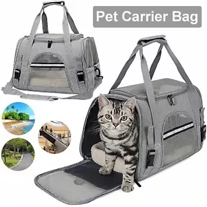 Large Pet Carrier Dog Cat Shoulder Bag Carry Tote Case Outdoor Travel Breathable - Picture 1 of 19