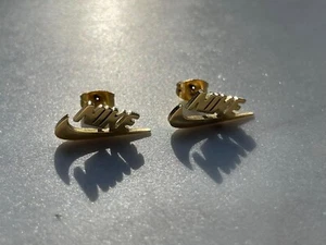 Nike Earrings - Nike Studs - Butterfly Backing - Tarnish Free - Picture 1 of 2