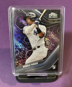 2023 Topps Chrome Black - Purple Mini-Diamond Refractor #40 Oswald Peraza... - Picture 1 of 3