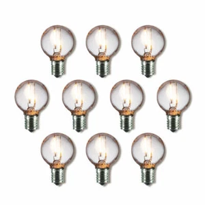 10-Pack LED Filament G40 Globe Shatterproof Light Bulb, Dimmable, 1W, E17 - Picture 1 of 4
