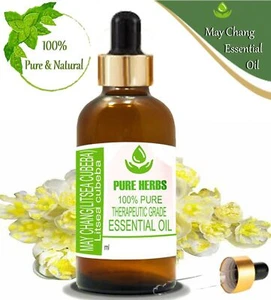 Pure Herbs May Chang 100% Pure & Natural Litsea cubeba essential oil KS847 - Picture 1 of 11