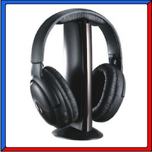 Rybozen, cuffie wireless per TV, cuffie per guardare TV, microfono 5 in 1,  funzioni con trasmettitore/radio FM, jack da 3,5 mm, chat e monitoraggio