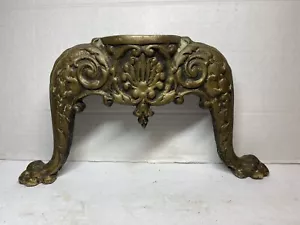 Vintage Brass Tone Spur Style Andiron Legs w/ Claw Feet - Picture 1 of 8