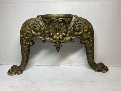 Vintage Brass Tone Spur Style Andiron Legs w/ Claw Feet - Image 1 of 4