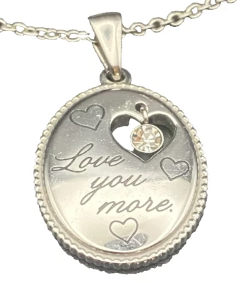 Hallmark Connections Necklace Love You More 18-20" Stainless Steel Cable Chain - Image 1 of 4