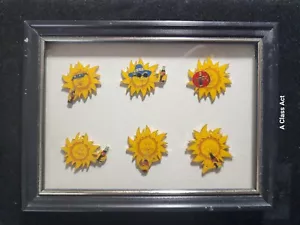 6 Coca Cola Sun Sun Sunburst Limited Edition gerahmte Pins. Unsere ED39 - Bild 1 von 8