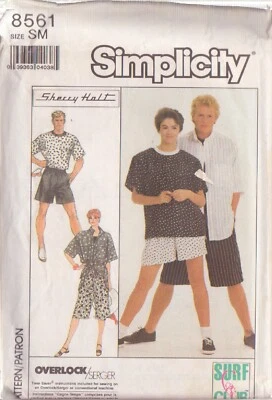 SIMPLICITY PATTERN 8561 SZ SM UNISEX PULL ON PANTS SHORTS SHIRT TOP UNCUT - Image 1 of 2