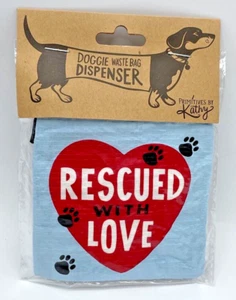 Dispensador de bolsa de caca de desecho de perro rescatado con correa de amor primitivas por Kathy NUEVO - Imagen 1 de 4
