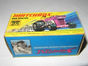 Matchbox Superfast No.25 MOD TRACTOR - EMPTY BOX ONLY -CRISP BRIGHT NR PERFECT - Picture 1 of 4