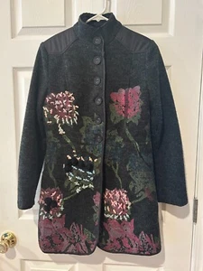 Paparazzi Acryl/Polyester bemalt Blumen Mantel Jacke Gr. S - Bild 1 von 14