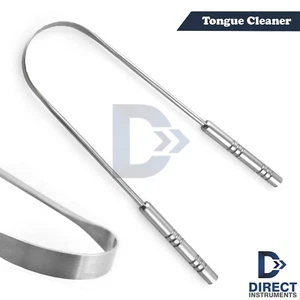 Tongue Scraper Cleaner Stainless Steel Bad Breath for Dental Oral Care Tool - Picture 1 of 5