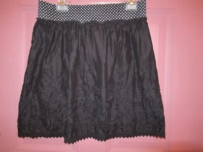 Speechless A-Line Skirt Size Large Stretch Waist Ruffles Floral Romantic Goth - Image 1 of 3