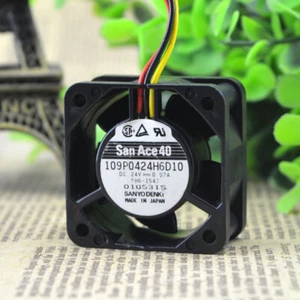 SANYO San Ace 4020 4CM 109P0424H6D10 24V 0.07A Chassis Cooling Industrial Fan - Picture 1 of 5