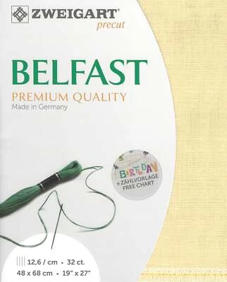 Precut Zweigart Belfast 32 count Lemon Yellow/Autumn Gold 3609/2127 - Image 1 of 2