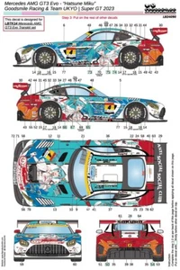 Calcomanía LB Production 1/24 Merc AMG GT3 Evo "Hatsune Miku" Super GT 2023 LB24090 - Imagen 1 de 5