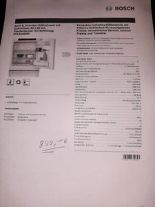 Kühlschrank unterbaufähig mit 4*Gefrierfach, Bosch KUL22ADD0, 82x60cm, neuwertig - Bild 1 von 3